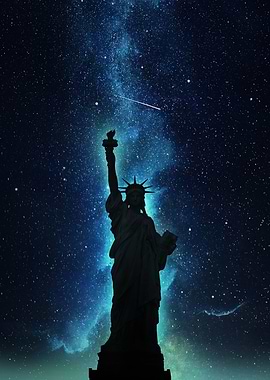 Night Liberty Statue