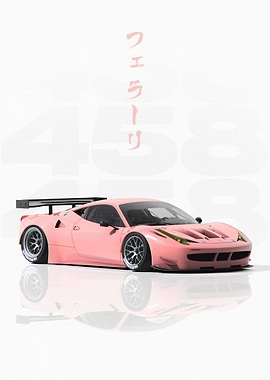 Pink JDM Ferrari 458 GT2