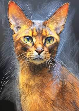 Abyssinian Cat Sketch