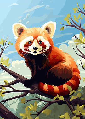 Red Panda Cute Animal Art