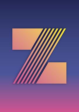 80s Retro Letter Z