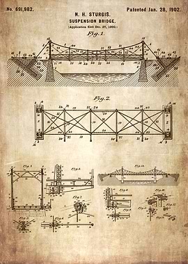 Patent suspension bridge s