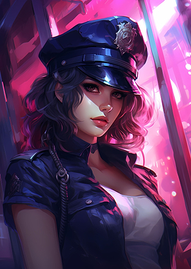 Anime Waifu Police Girl