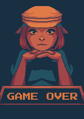 Pixel Art Girl Screen