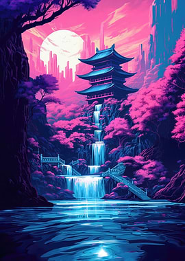 Japan Cherry Blossom Art