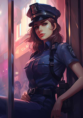 Anime Waifu Police Girl