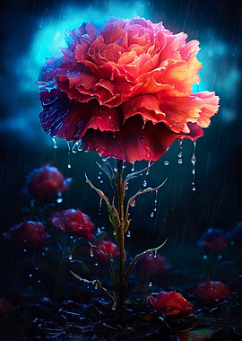 Rainy Carnation flower