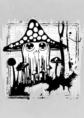 Autumn Mushrooms Forest