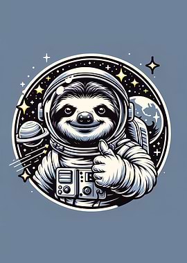 Sloth Astronaut in Space
