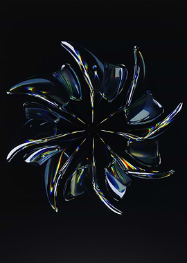 Dark Glass Flower