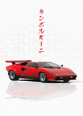 Red Lamborghini Countach