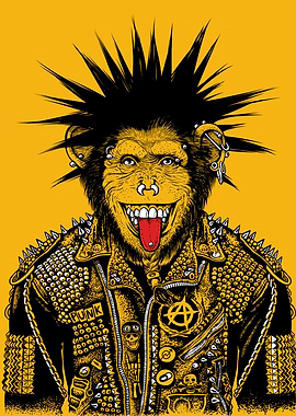 punker monkey smile
