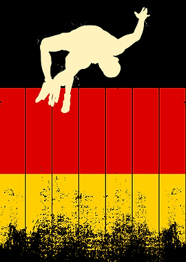 Germany athlete jumps in