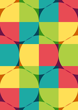 Colorful Geometric Pop Art