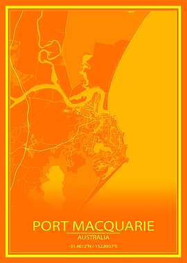 Port Macquarie Orange Map