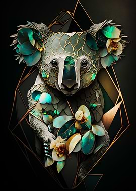 Abstract Koalas Leaf