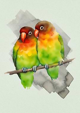 Two cute lovebirds