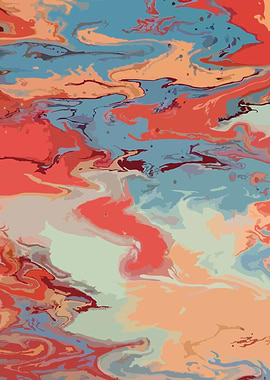 water Color marbling art