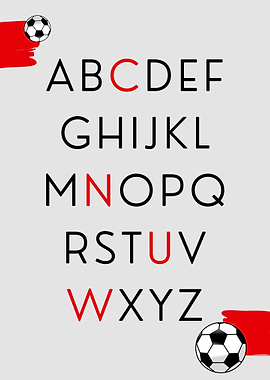 Alphabet football fan