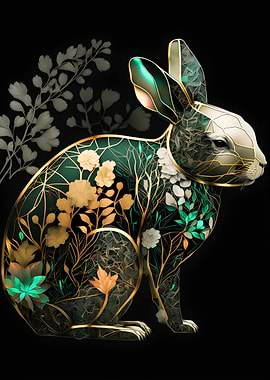 Rabbit Abstract art
