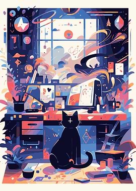 Cat Artist Paradise