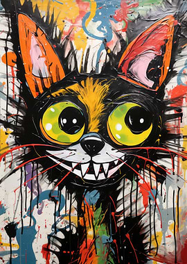 Graffiti Street Art Cat