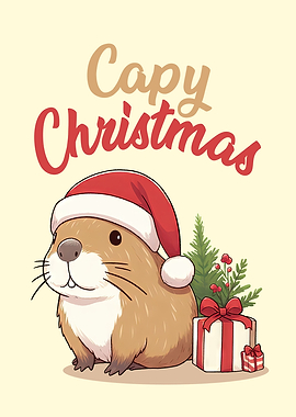 Capy Christmas Capybara
