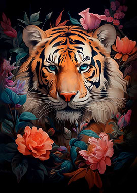 Neon jungle tiger