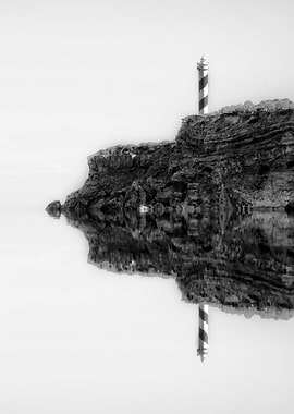 Black and white lighthouse