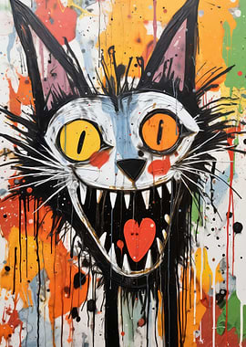 Cat Graffiti Street Art