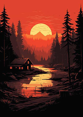 Little Hut in Forest