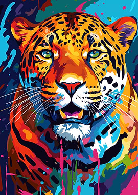Tiger Animal WPAP Pop Art