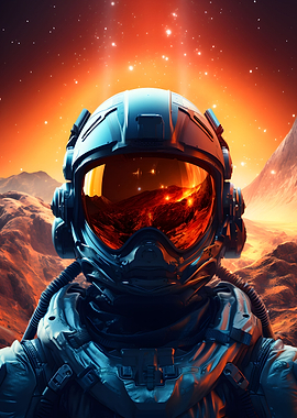 Spaceman Abstract Deco