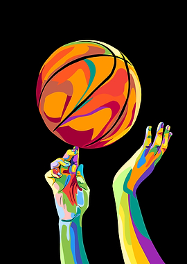 Basketball in pop art