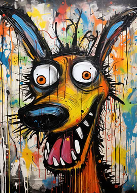Urban Art Graffiti Dog