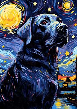 Labrador Starry Night