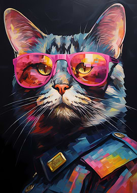 A cat with sunglasses