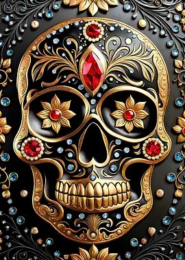 Golden skull