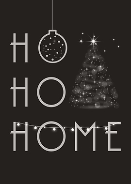 Christmas Ho Ho Home black