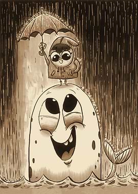 Friends under the Rain