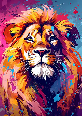 Lion Pop Art
