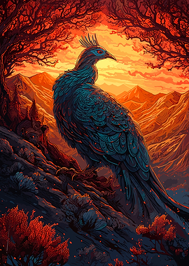 Celestial Blue Phoenix