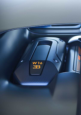 W16 Bugatti in Blue carbon