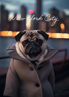 New York Winter Pug