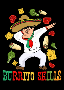 Mexican Food Burrito Chef