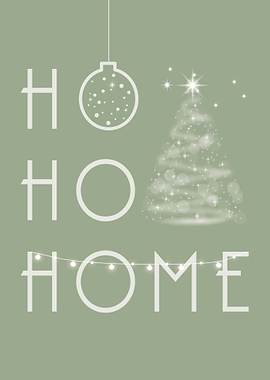 Christmas Ho Ho Home green