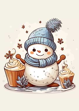 Cute Snowman Coffee