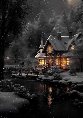 The Vintage Winter Mansion