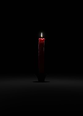 Minimalistic Red Candle