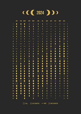 Gold Moon Calendar 2024